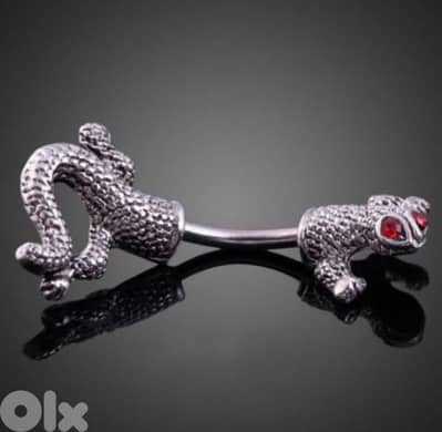 unique lizard shape piercing ring