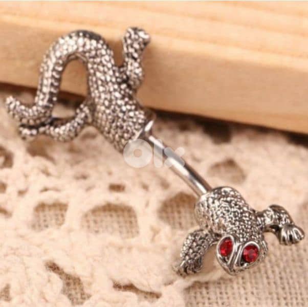 unique lizard shape piercing ring 3