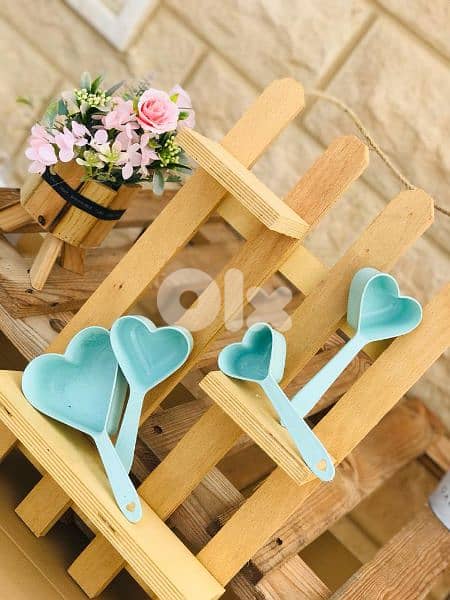 measuring heart shape spoons set 2$ 3