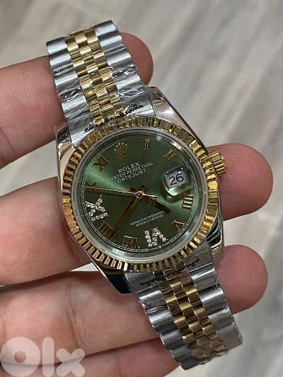 Rolex datejust two tone gold