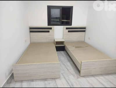 تختين مفرد مع كومود بموديلات من المعمل///bed 2