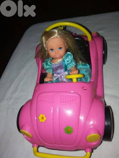 STEFFi LOVE DAUGHTER EVI +HER CAR, As new doll set, Both=24$