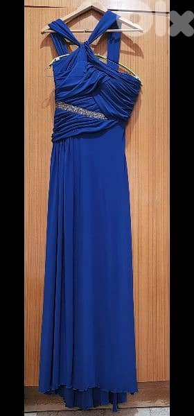 Monique l' huilier evening maxi. dress small فستان سهرةم