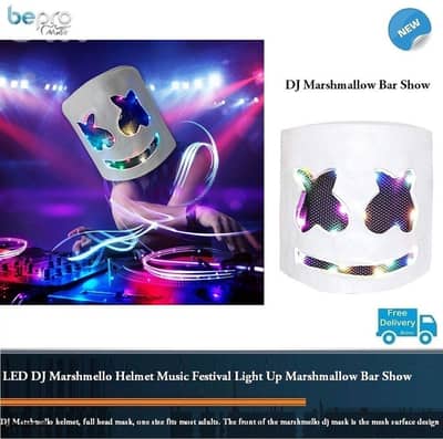 Marshmello DJ Helmet Music Festival Light