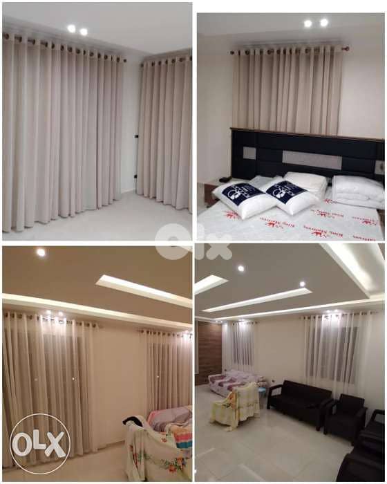 Curtains sewing Indoor and outdoor خياطة وتركيب برادي داخلي وخارجي 1