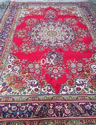 سجاد عجمي. تبريز300/203. Hand made. Persian Carpet