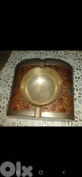 vintage Ashtrey wood and copper