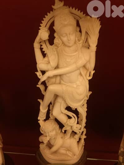 antique early 20th century Indian carved statue