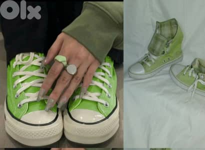 shoes copy converse high green size 38.39