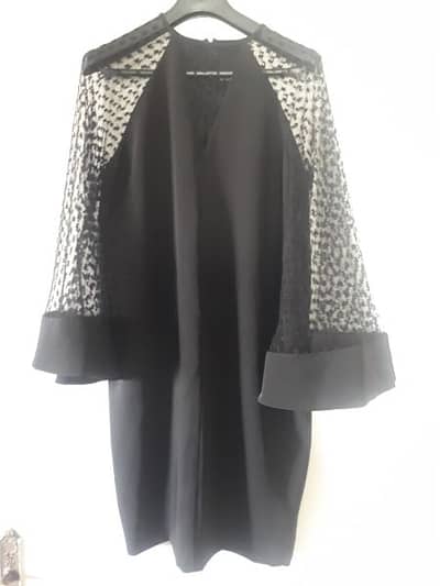 Tomaso black dress with dentelle size 40