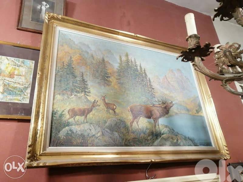 تابلو لوحة ولا اروع فرنسية رسم painture يدوي مميز للغاية فرنسي ممضي 1