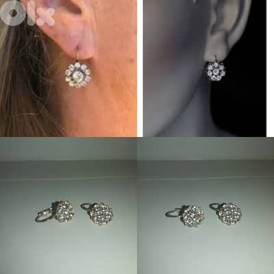 earrings silver tone  2= 15$