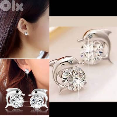earrings Daulphin earrings with strass