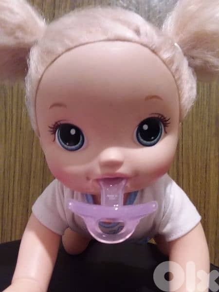 BABY ALIVE GO BYE CROWLING &TALKING mechanism works used good toy=24$ 1