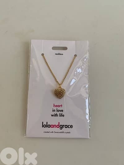 Lola and grace gold tone and Swarovski crystal pendant necklace