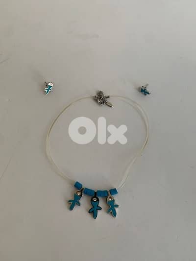 Flik flak Swarovski necklace and earrings