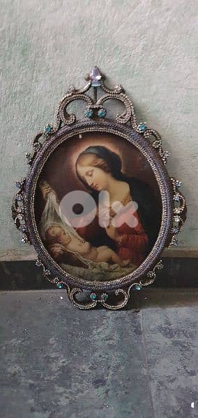 cristal stones  tablue  painting on  glass  cader copper  italy