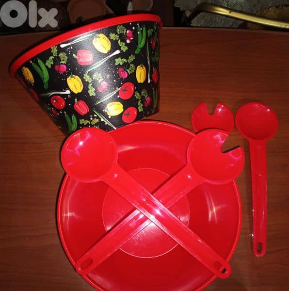 floral salad bowl set 7