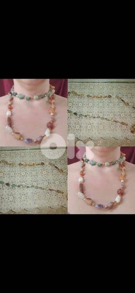 necklace natural stones not plastic
