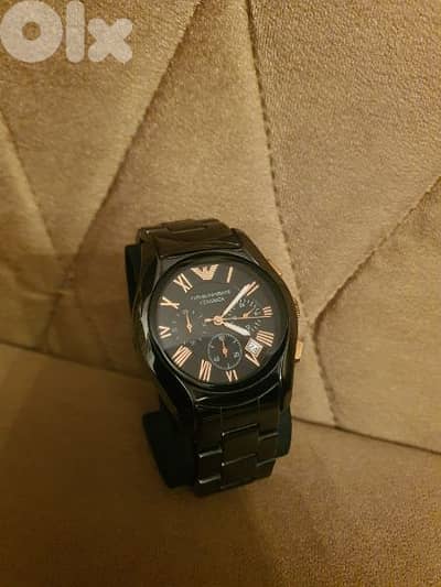 EMPORIO ARMANI  CERAMICA black watch