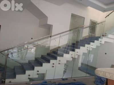 زجاج سيكوريت درابزينات ستانلس وحديد