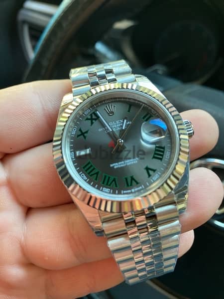 Rolex date-just wimbledon 41 swiss clone 1.1 1