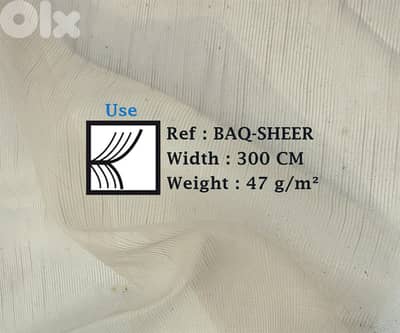 European Voile Fabrics. BAQ Sheer فوال برادي