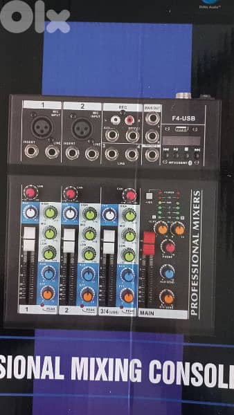 mixer leem 4 channel,usb & bluetouth,new in box