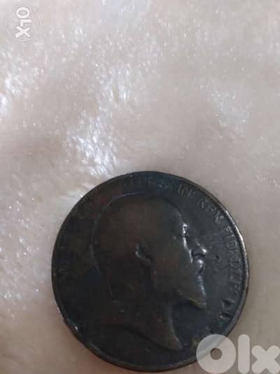 UK King Edwards VII Penny Bronze Coin year 1906