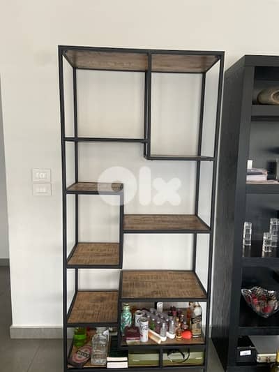 wall Unit steel and wood