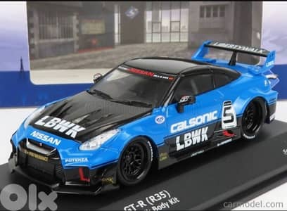 Nissan GT-R (R35) LBWK diecast car model 1;43.