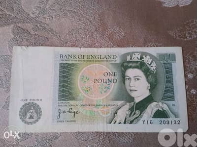 1 English Pound Memorial Banknote for Isaac Newton