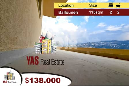 Ballouneh 115m2 | 70m2 Terrace | New | Mountain View | Luxurious |