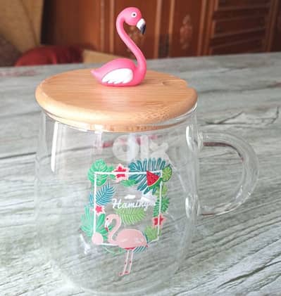 sweet flamingo pirex mug