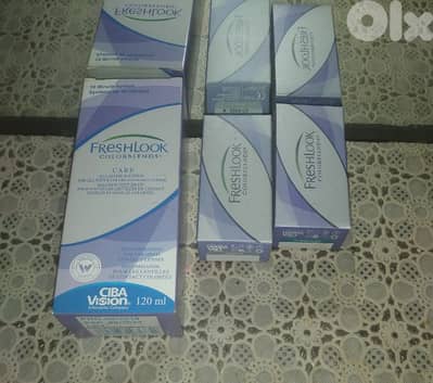 2 contacts lenses ( Gray & Turquoise) + solution 120ml