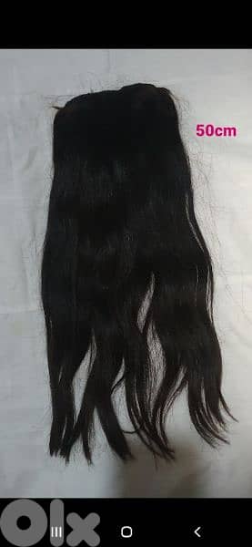 hair extention 100% natural شعر طبيعي بينصبغ وكل شي ٥٠سم