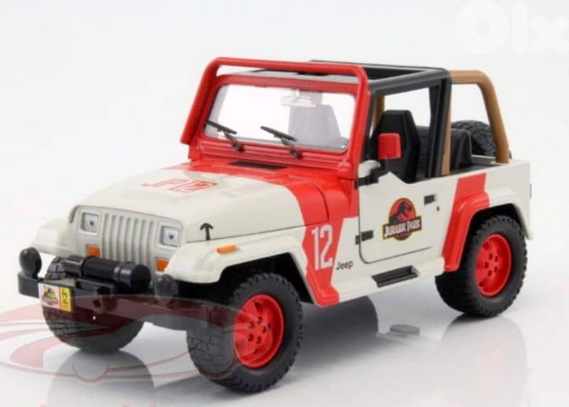Jeep Wrangler '92 (Jurassic World '15) diecast car model 1:24. 1
