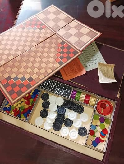 Very old Vintage Wooden Boardgame set
