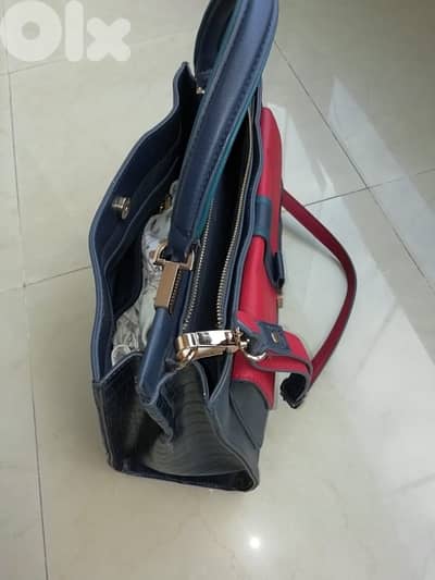 Navy Blue and Red Bag