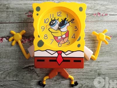 cute SpongeBob Square head wall clock
