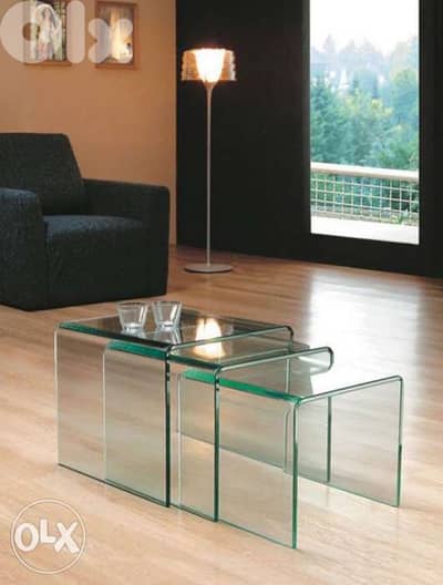 nesting tables glass