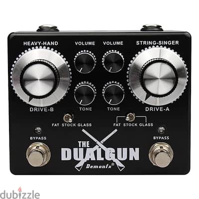 Demon-fx THE DUALGUN guitar Overdrive and distortion pedal