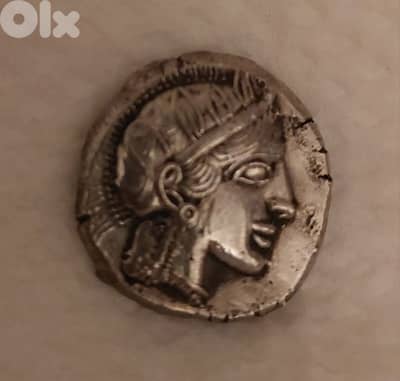 Ancient Greek Attica Athena Silver Tetradracham Coin year 454_404 BC