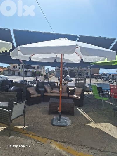 wooden umbrella