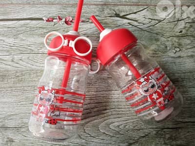 leak proof glass bottles+straws