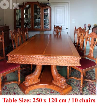 Vintage Luxury Dining Room - Oak Solid Wood – Hand Made @ 5000$