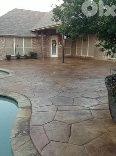 stamped Concrete باطون مطبع