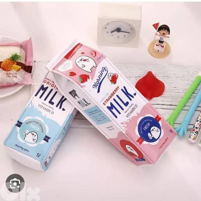cute milk bottle shape stationery pouch