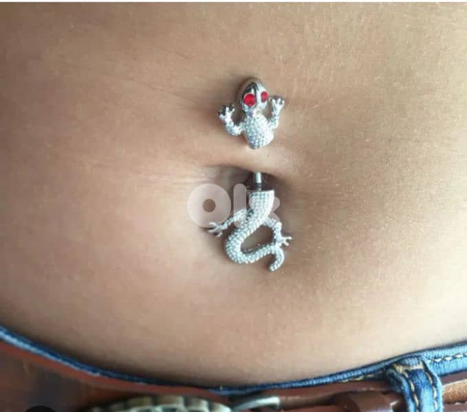 unique lizard shape piercing ring 1