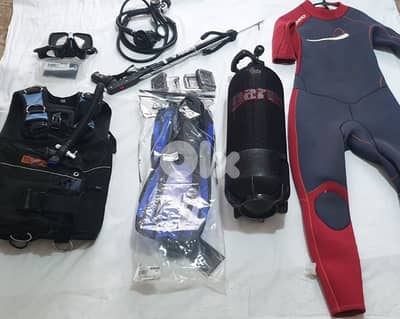 full scuba equipment 15 litre steel 850$